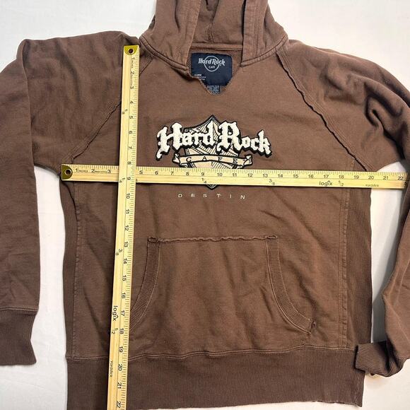 HardRock Unisex Embroidered Patch Vintage Hoodie Size XL Made With Cotton - Picture 5 of 5